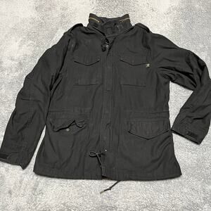 Vintage Alpha Industries Coat Womens Medium M65 Field Jacket Black Chore